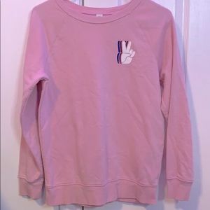pink sweatshirt